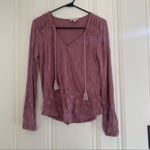 Lucky Brand Pink Blouse Like New Size S